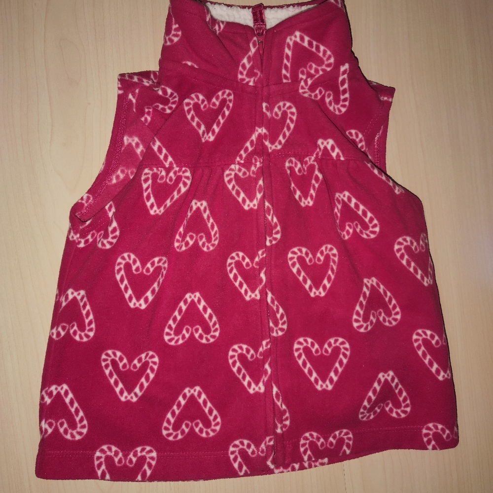 Baby girl Carter's fleece vest 24m